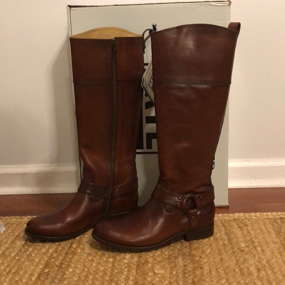 Frye Melissa Harness II Boots in Redwood - Picture 3 of 10